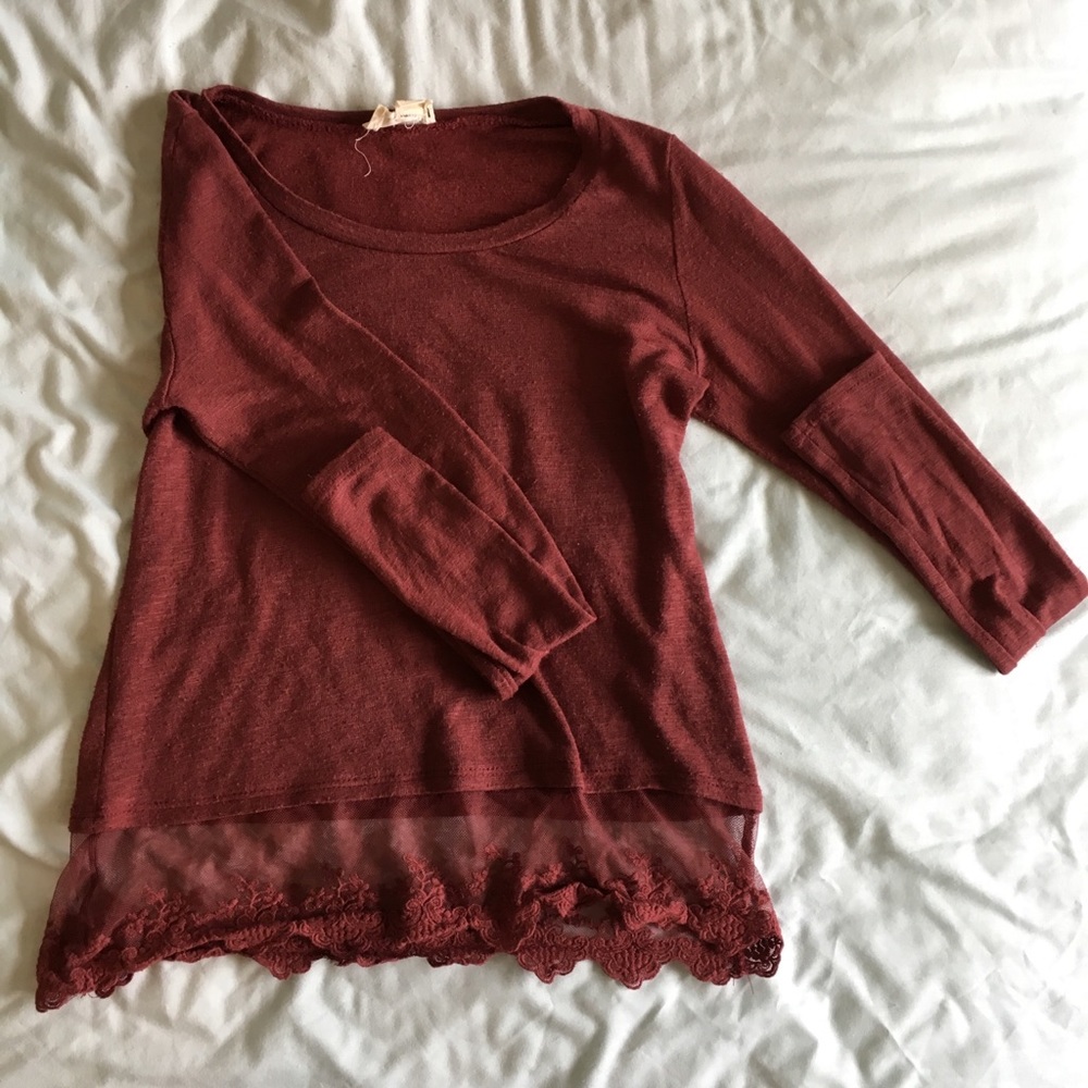 Lace detail shirt